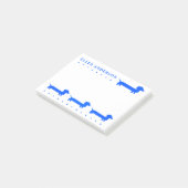 Post-it® Couleurs et textures personnalisées Cute Dachshund (Incliné)