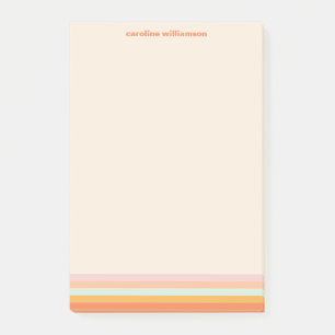 Post-it® Couleurs Personnalisées Rayures Rétro Pastel