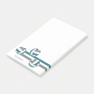 Post-it® Couleurs turquoises de l'équipe de volley-ball ray