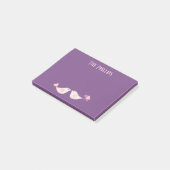 Post-it® Couleurs violettes et roses avec Inséparables (Incliné)