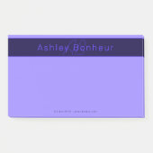 Post-it® Couleurs violettes profondes modernes | Nom et mon (Devant)