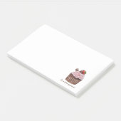 Post-it® Coupe De Fraise Cute À L'Aquarelle (Incliné)