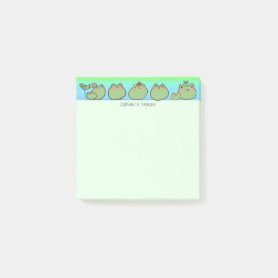 Post-it® Coupe de grenouille colorée Nom personnalisé