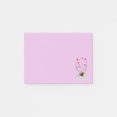 Post-it® Coupe du café, frissons, coeurs - Blanc rouge Brow (Devant)