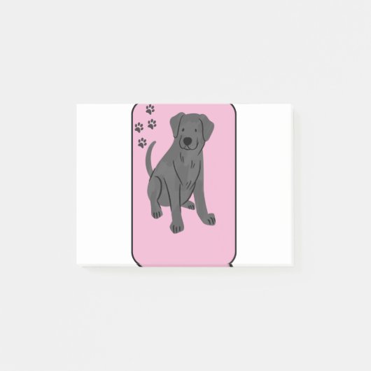 Post-it® Coupe pour chien de laboratoire noir (Devant)