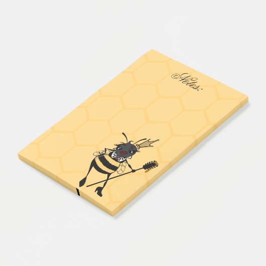 POST-IT® COUPE QUEEN BEE HONEYCOMB MOTIF POST-IT NOTEPAD (Incliné)