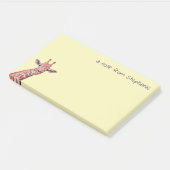 Post-it® Couper la couleur d'eau de la girafe sur le texte  (Incliné)