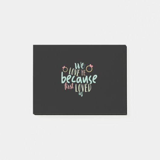 Post-it® Couple Cadeau Parce Que First Nous Aimait (Devant)