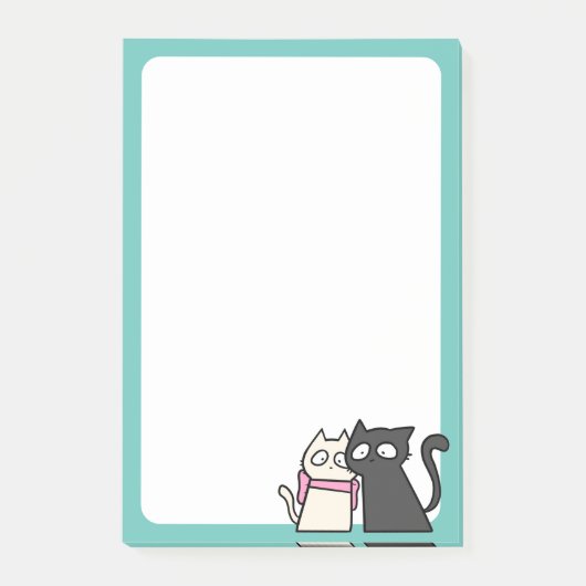 Post-it® couple de chat 4x6 (Devant)