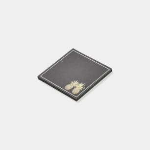Post-it® Couple de mariage vintage moderne noir or ananas