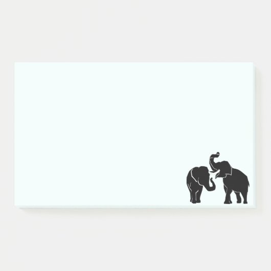 Post-it® Couple Elephant Post it Notes (Devant)