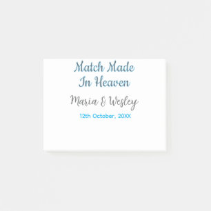 Post-it® Couple fait pour le ciel nom de couple bleu noir d