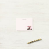 Post-it® Couple mignon en amour Anniversaire (Sur un bureau)