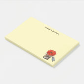 Post-it® Couple Noms Fleur orange dans Mason Jar (Incliné)