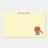 Post-it® Couple Noms Fleur orange dans Mason Jar (Devant)