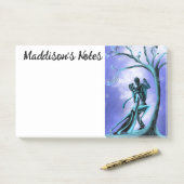 Post-it® Couple romantique dansant le Tango bleu (Sur un bureau)
