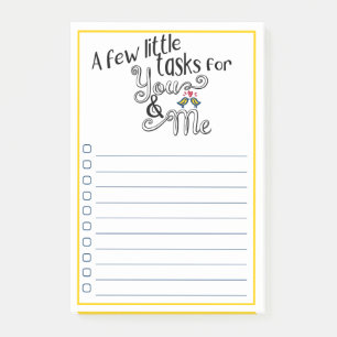 Post-it® Couples mari et corvées d'épouse pour faire la
