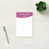 Post-it® Courbe violette et impression blanche (Bureau)