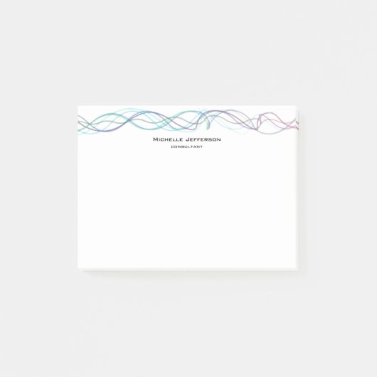 Post-it® Courbes Abstraites modernes Style moderne tendance (Devant)