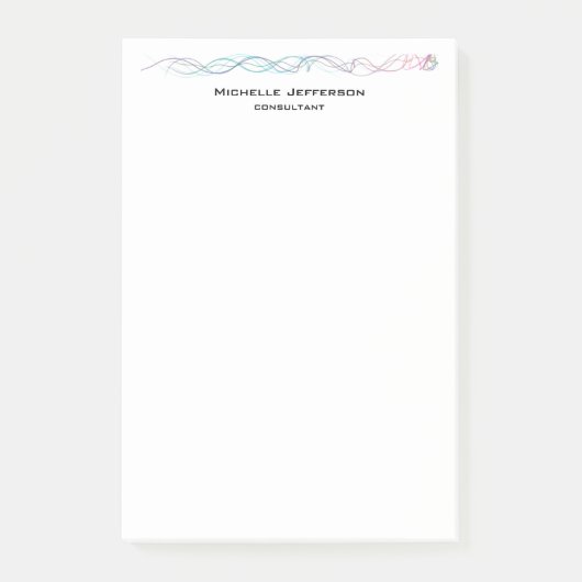Post-it® Courbes Abstraites modernes Style moderne tendance (Devant)