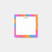 Post-it® Courbes arc-en-ciel personnalisées Monogramme chic (Devant)