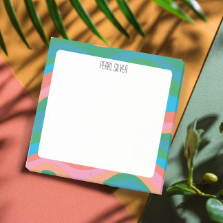 Post-it® Courbes colorées CUSTOM Chic Monogramme Personnali
