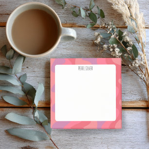 Post-it® Courbes roses personnalisées Chic Monogramme