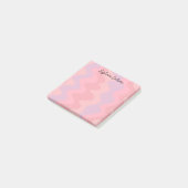 Post-it® Courbes roses personnalisées Monogramme chic perso (Incliné)