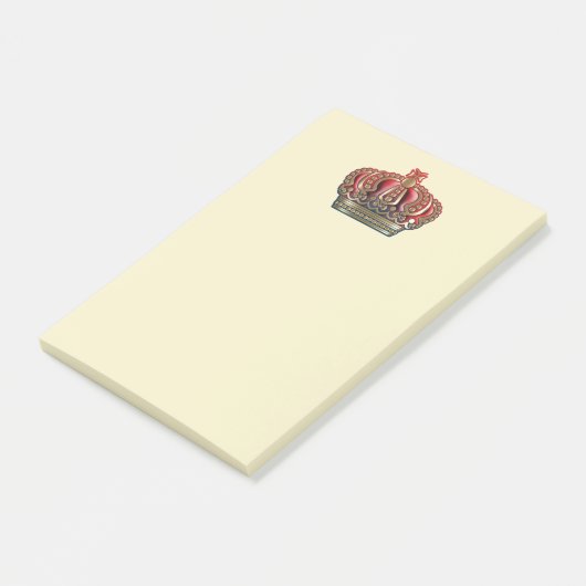 Post-it® Couronne Croix Royale - Or Bleu Rouge (Incliné)