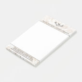 Post-it® Couronne de monogramme de marbre moderne (Incliné)