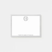 Post-it® Couronne de monogramme gris (Devant)