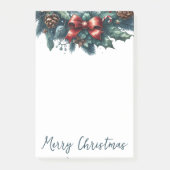 Post-it® Couronne de Noël avec ruban (Devant)