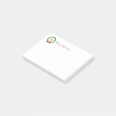 Post-it® Couronne de Noël et Monogramme (Incliné)