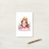 Post-it® Couronne de princesse d'anniversaire (Sur un bureau)