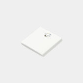 Post-it® Couronne florale personnalisable Navy et Or Classi (Incliné)