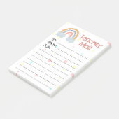 Post-it® Courrier d'enseignant Rainbow moderne (Incliné)