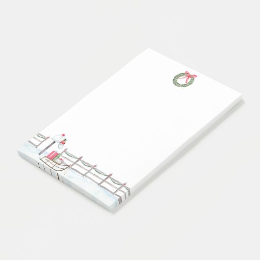 Post-it® Courrier d'hiver de Noël (Incliné)