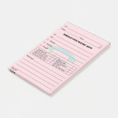 Post-it® Courrier fait sur commande rose de message (Incliné)
