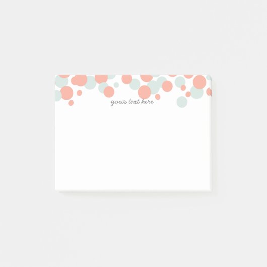 Post-it® Courrier-it® de motif de confettis de bulles de (Devant)