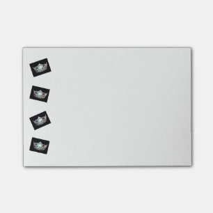 Post-it® Courrier--Notes argentées inclinées par Amériqu