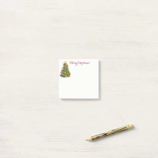 Post-it® Courrier--Notes d'arbre de Noël (Sur un bureau)