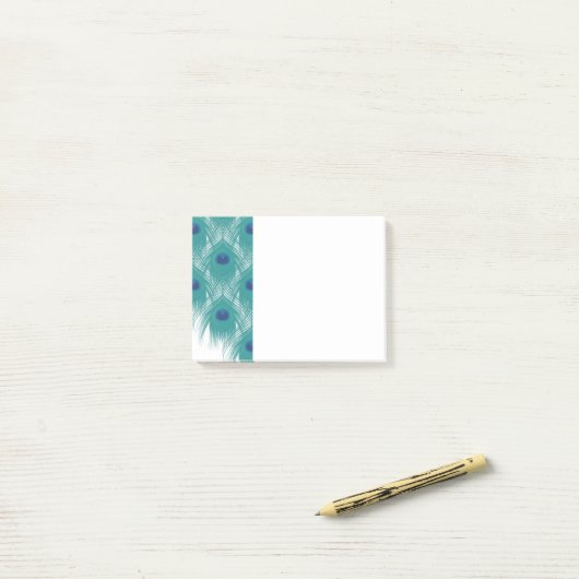 Post-it® Courrier--Notes de paon (Sur un bureau)