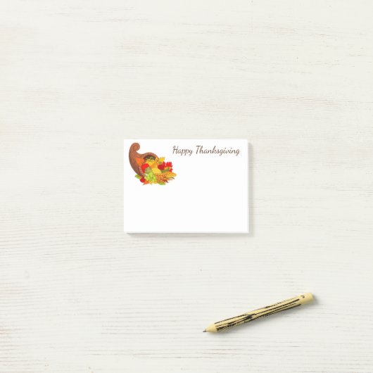 Post-it® Courrier--Notes de thanksgiving (Sur un bureau)
