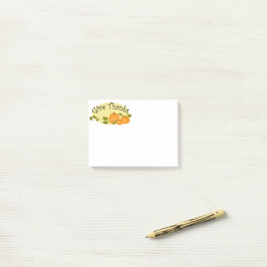Post-it® Courrier--Notes de thanksgiving (Sur un bureau)