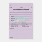 Post-it® Courrier pourpre de message téléphonique de (Devant)