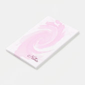 Post-it® courses en spirale roses de brosse d'aquarelle (Incliné)