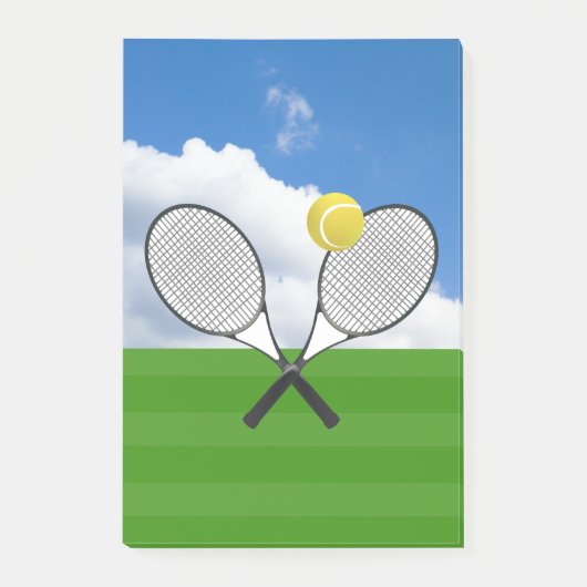 Post-it® court de tennis et RACKETS DE TENNIS (Devant)