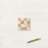 Post-it® Courtepoint Patchwork Vert Rose Fleurie Maison de  (Sur un bureau)