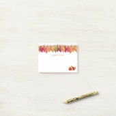 Post-it® Coutume Automne Saison Feuille Bordure Lumières Lu (Sur un bureau)