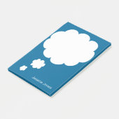 Post-it® Coutume bleue personnalisée arrondie par bulle (Incliné)